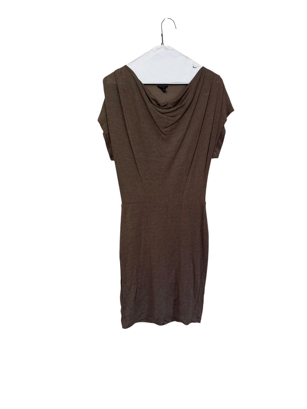 Ann Taylor Brown Cowl Neck Midi Dress